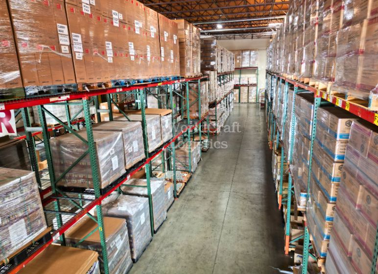 Interior storage at Union City WCL warehouse